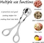 Stainless Steel Meat Baller, None-stick Meatball Scoop Ball Maker - Image 2