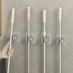 1PCS-Mop Broom Holder Wall Mount, Stainless Steel, Rust Resistant, Heavy Duty