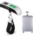 Handheld Digital Luggage Scale with LCD screen weighing a suitcase