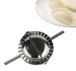 High-Polish Stainless Steel Culinary Dough Crimper for Dumplings & Pastries – Medium Size