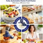 Electric Fruit Peeler made of stainless steel peeling a grape without damage