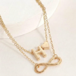 Letter-H-Infinity-Anklet-Double-Layer-Gold