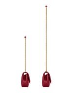 Front view of Saint Laurent Loulou Mini Shoulder Bag in black quilted lambskin leather.