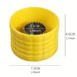 A person using the Stainless Steel Corn Stripper Peeler on a yellow corn cob.