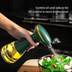 350ml electric oil sprayer bottle for cooking with silicone pump and fine mist nozzle.