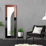 A 39x39 inch Horizontal wall mirror featuring a vibrant UV printed frame on 4mm tempered safety glass.