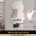 Frameless bear-shaped wall mirror with smooth edges and HD reflection