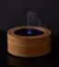 Round bamboo diffuser with blue LED light emitting mist