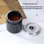 Compact natural solid car aromatherapy. Air freshener mounted on a car air vent