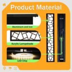 Long black rectangular IP65 waterproof LED wall lamp for outdoor villa lighting.