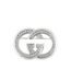 Gucci Silver Crystal Brooch with square silhouette and silver-toned brass finish
