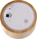 Round bamboo diffuser with blue LED light emitting mist