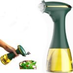 350ml electric oil sprayer bottle for cooking with silicone pump and fine mist nozzle.