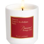 Maison Francis Kurkdjian Baccarat Rouge 540 luxury candle with a red and gold label.