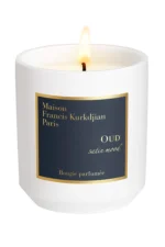 Maison Francis Kurkdjian Oud Satin Mood scented candle in a glass jar.