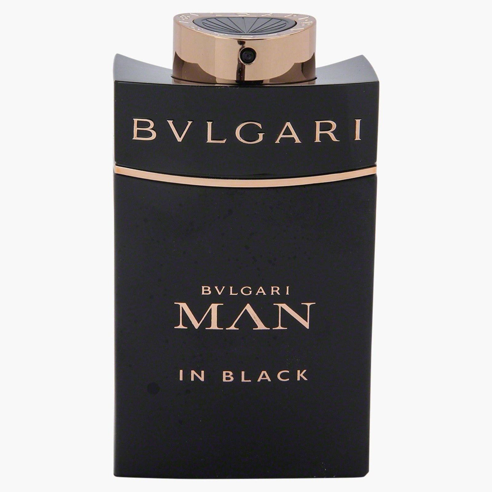 bvlgari-man-in-black-edp-100ml-flacon Bvlgari Man In Black 100ml matte black perfume bottle with gold accents.