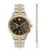 Emporio Armani men's two-tone chronograph watch and gold-tone logo bracelet set.