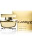 Rectangular gold bottle of Dolce&Gabbana The One Eau de Parfum for women.