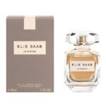 Clear jewel-cut glass bottle of Elie Saab Le Parfum Eau de Parfum 90ml.