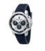 Maserati Successo Men's chronograph watch with blue silicone strap and 42mm case.