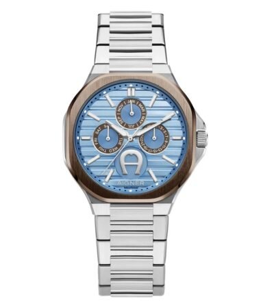 Aigner Fermo AIAGW266002W men's watch with silver stainless steel case and analog dial.