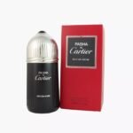 100ml bottle of Pasha de Cartier Edition Noire showing the metallic cap and black gradient glass.