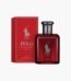 75ml sleek red bottle of Ralph Lauren Polo Red EDP for men with a woody scent profile.