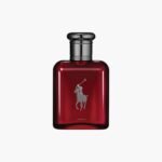 75ml sleek red bottle of Ralph Lauren Polo Red EDP for men with a woody scent profile.