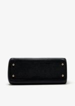 Dolce & Gabbana Dauphine Miss Sicily bag in textured leather with leopard lining