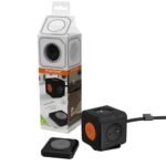 Black Allocacoc PowerCube Extended Remote with 1.5m cable and docking mount.