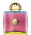 Amouage Imitation Woman perfume bottle with a vibrant neon blue and pink gradient.