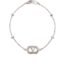 Valentino Garavani VLogo Signature bracelet with pearls and Swarovski crystals in rhodium-tone metal.
