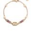 Valentino Garavani Ovalette bracelet in gold-finish metal with pearls and Swarovski crystals.
