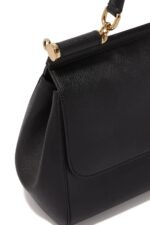 Dolce & Gabbana Dauphine Miss Sicily bag in textured leather with leopard lining