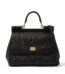 Dolce & Gabbana Dauphine Miss Sicily bag in textured leather with leopard lining