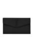 Front view of Saint Laurent Uptown Pouch in black Grain de Poudre leather with YSL logo