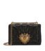 Black quilted Dolce & Gabbana Devotion bag with gold jewel heart logo