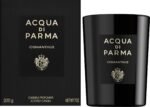 Acqua di Parma Osmanthus candle in a luxury black glass jar with gold lettering.