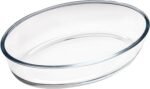 Two Chefline transparent glass loaf tins for baking bread and cakes.
