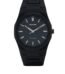 D1 Milano Polycarbon 40mm Moonglade watch with black strap and silver bezel.