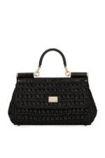 Front view of the Dolce & Gabbana Elongated Sicily handbag with top handle in vintage color