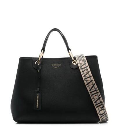 Small Emporio Armani MyEA Shopper bag in synthetic leather with top handles.